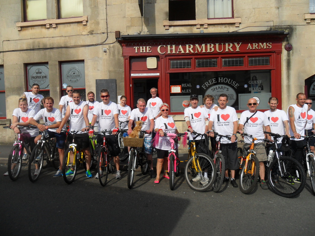 The Charmbury Arms Sponsored Bike Ride group photo